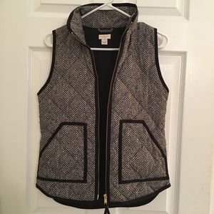 J Crew Factory Puffer Vest-Herringbone